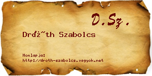Dróth Szabolcs névjegykártya